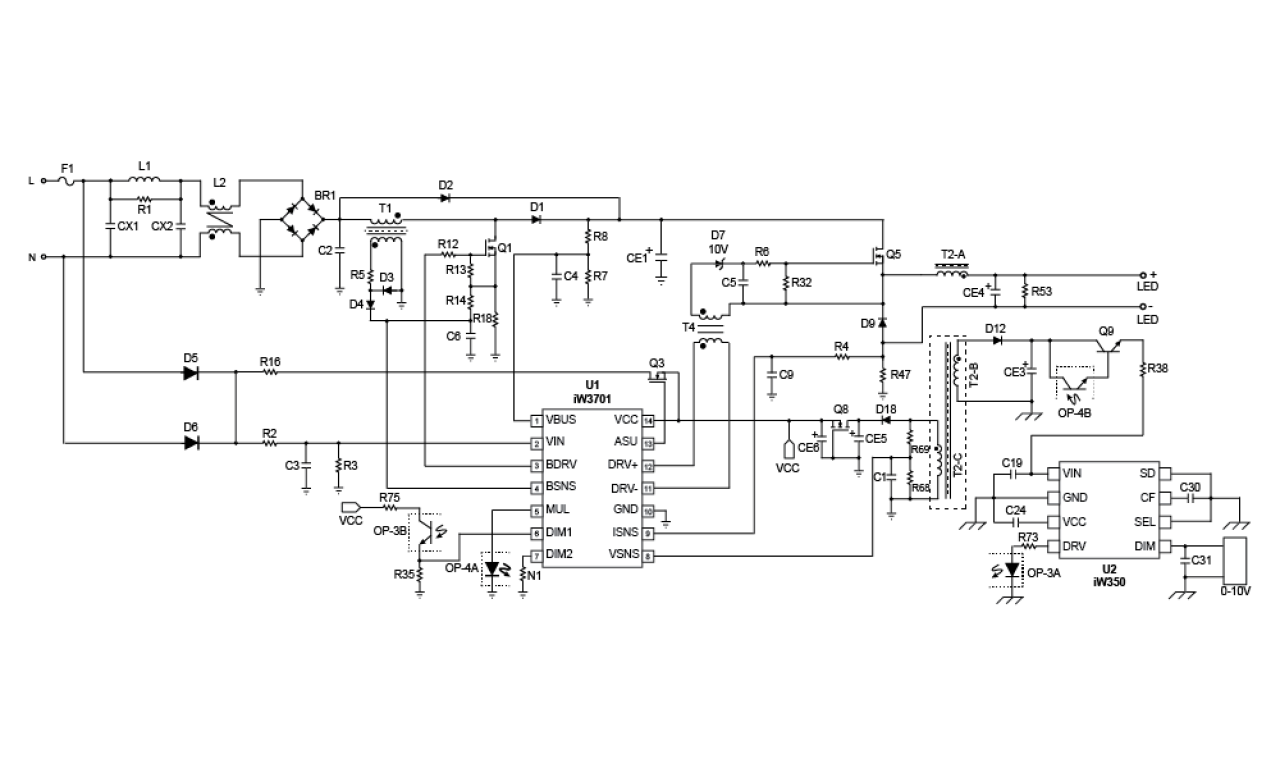 iW3701 Typical Applications Diagram