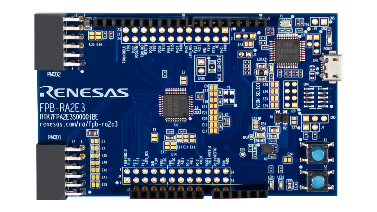 FPB-RA2E3 Board - Top