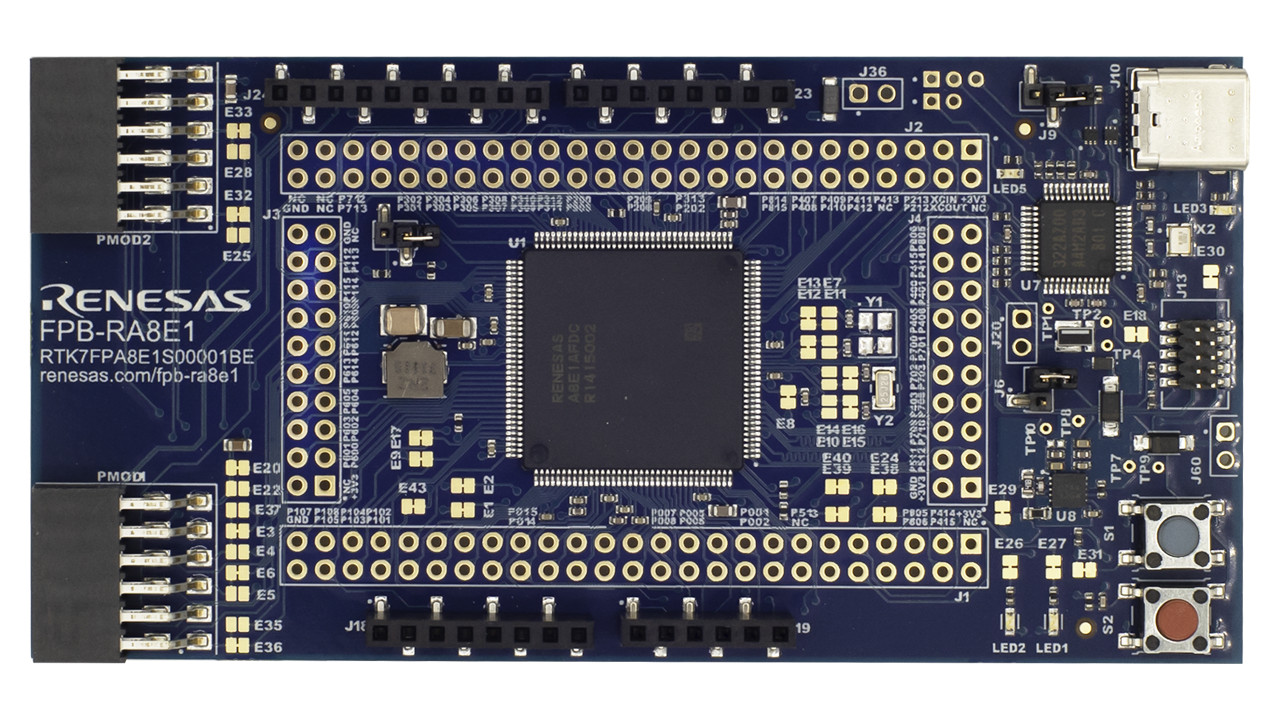 FPB-RA8E1 Fast Prototyping Board - Top