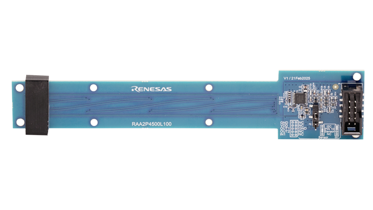 Top view of the RAA2P4500L100 single linear sensor