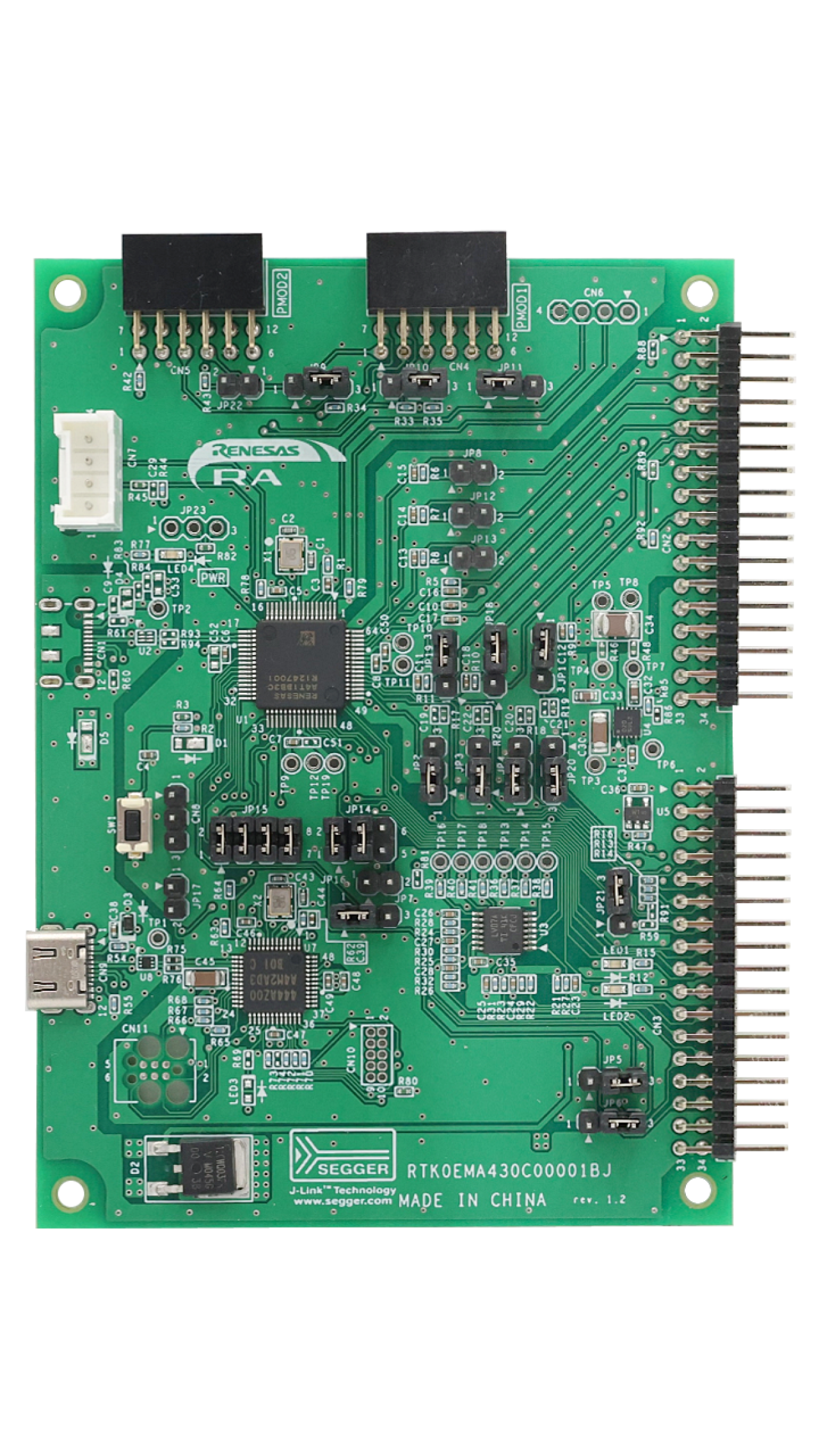 MCB-RA4T1 Development Board - Top