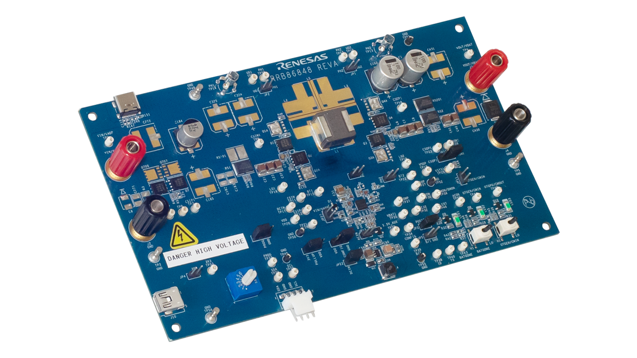 Angel image of the RTKRB86848DE0000BU Evaluation Board.