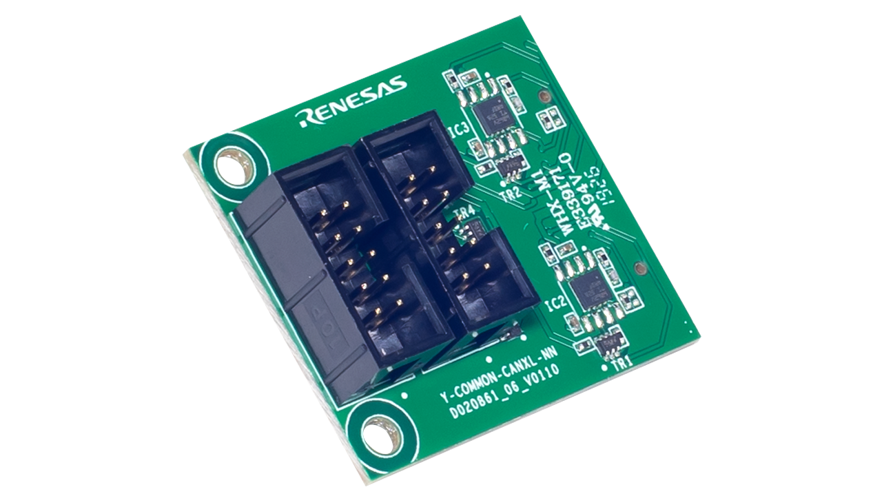 The angle view of the Y-COMMON-CANXL extension board.