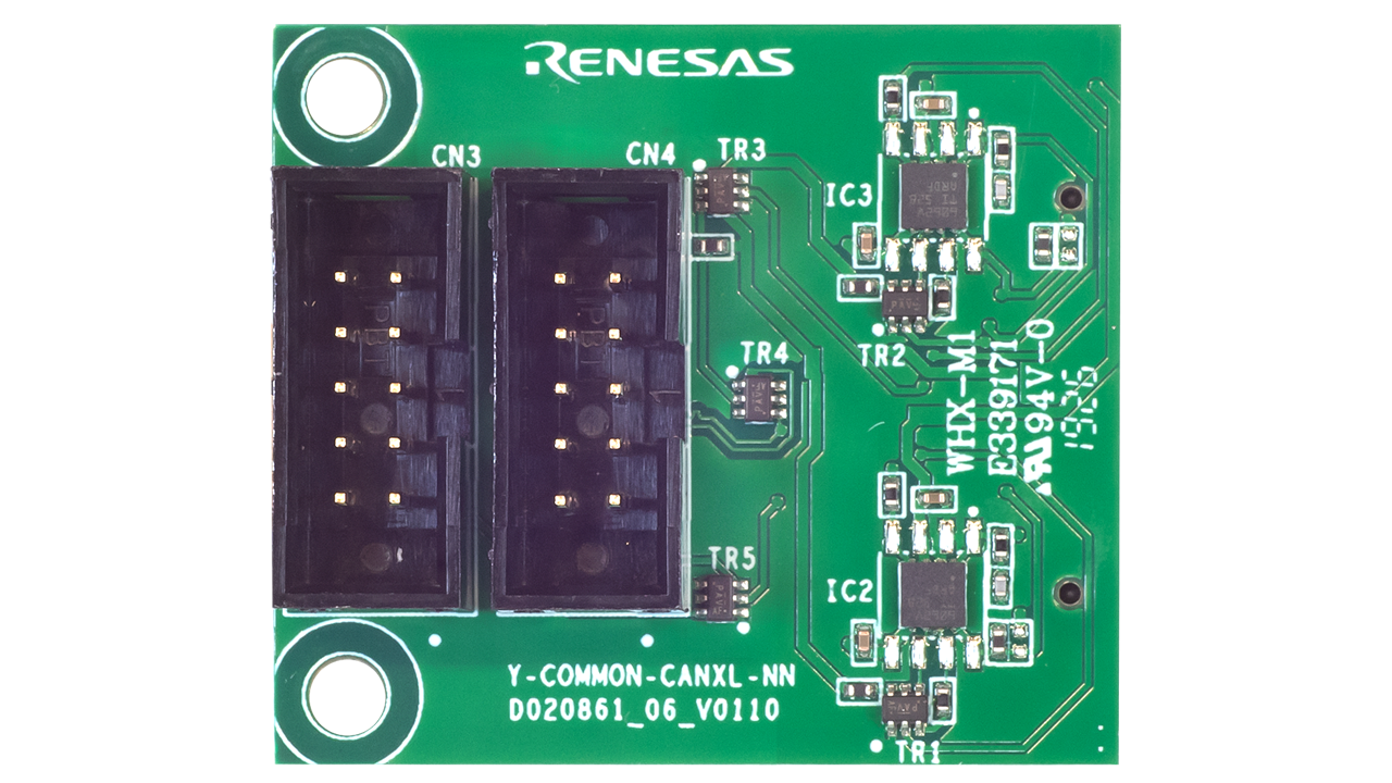 The top view of the Y-COMMON-CANXL extension board.