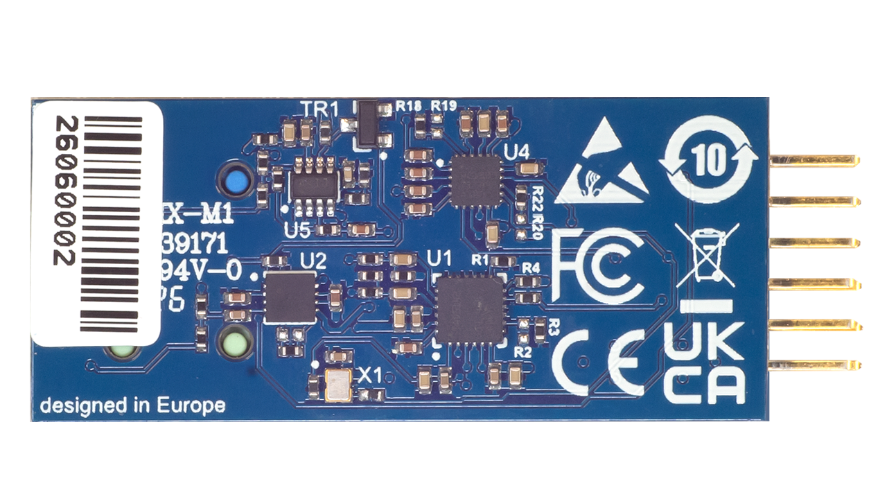 The bottom view of the Y-COMMON-PMOD-I2S-AUDIO-EXT extension board.