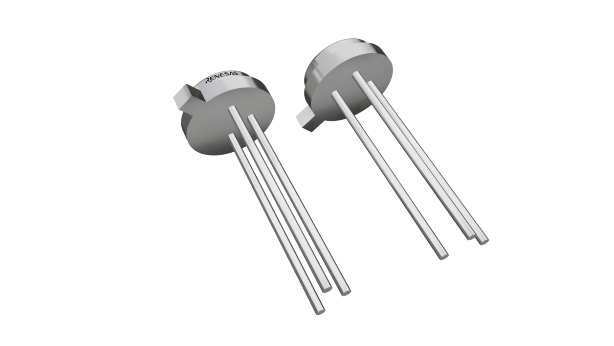 3D illustration featuring top and bottom views of CAN chip package with 3 lead count.
