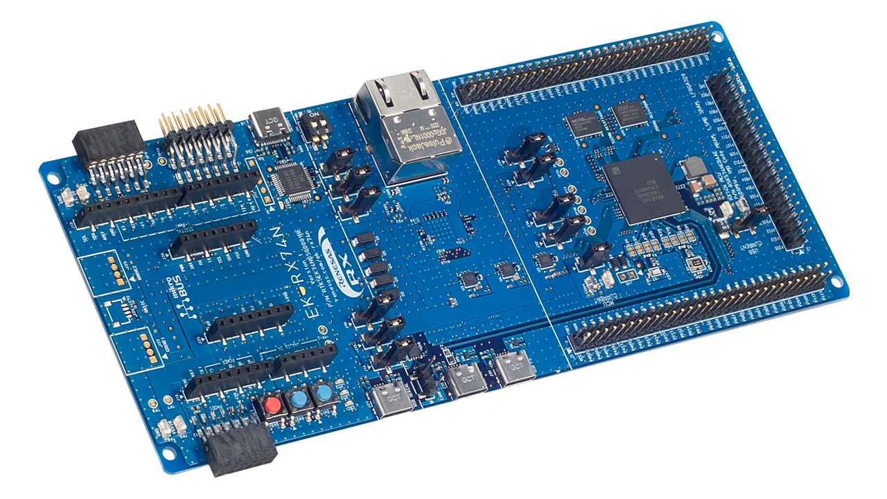 EK-RX74Nボードの外観。