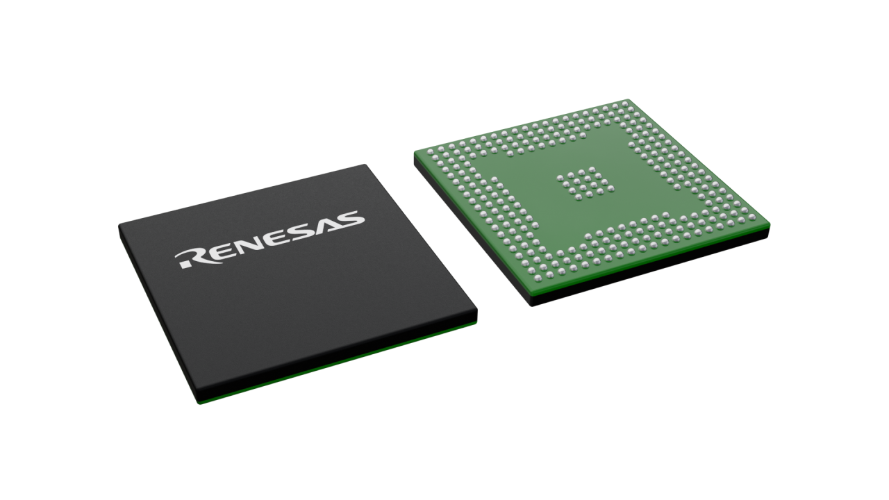 3D illustration featuring top and bottom of FBGA IC chip package with 252 lead count.