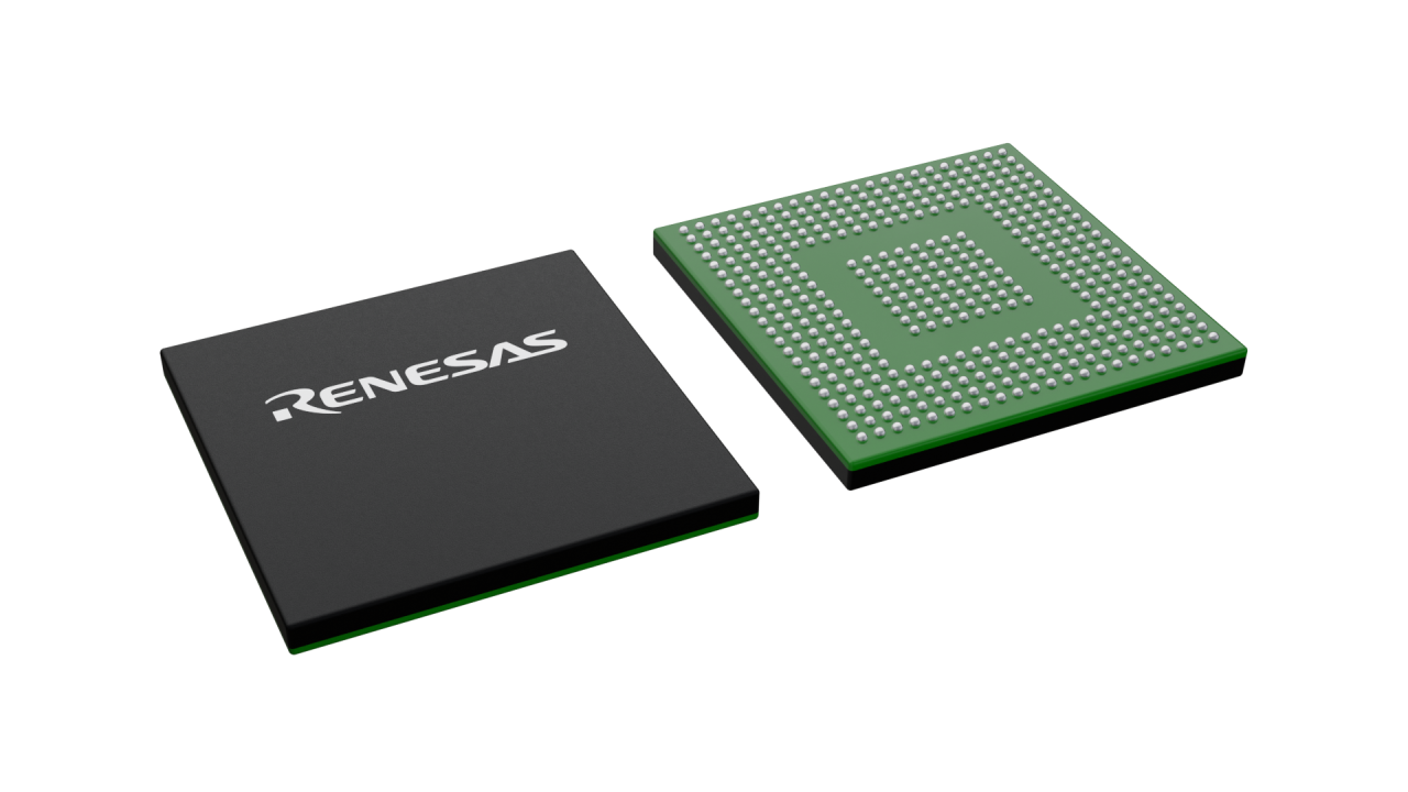 3D illustration featuring top and bottom views of FBGA IC chip package with 404 lead count.