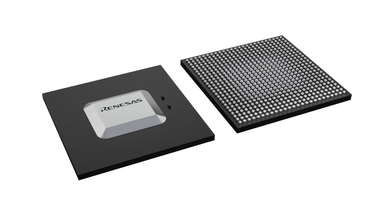 3D illustration featuring top and bottom views of FBGA IC chip package with 625 lead count