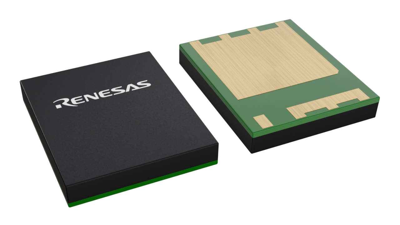 3D illustration featuring top and bottom views of FCLGA IC chip package with 8 lead count.