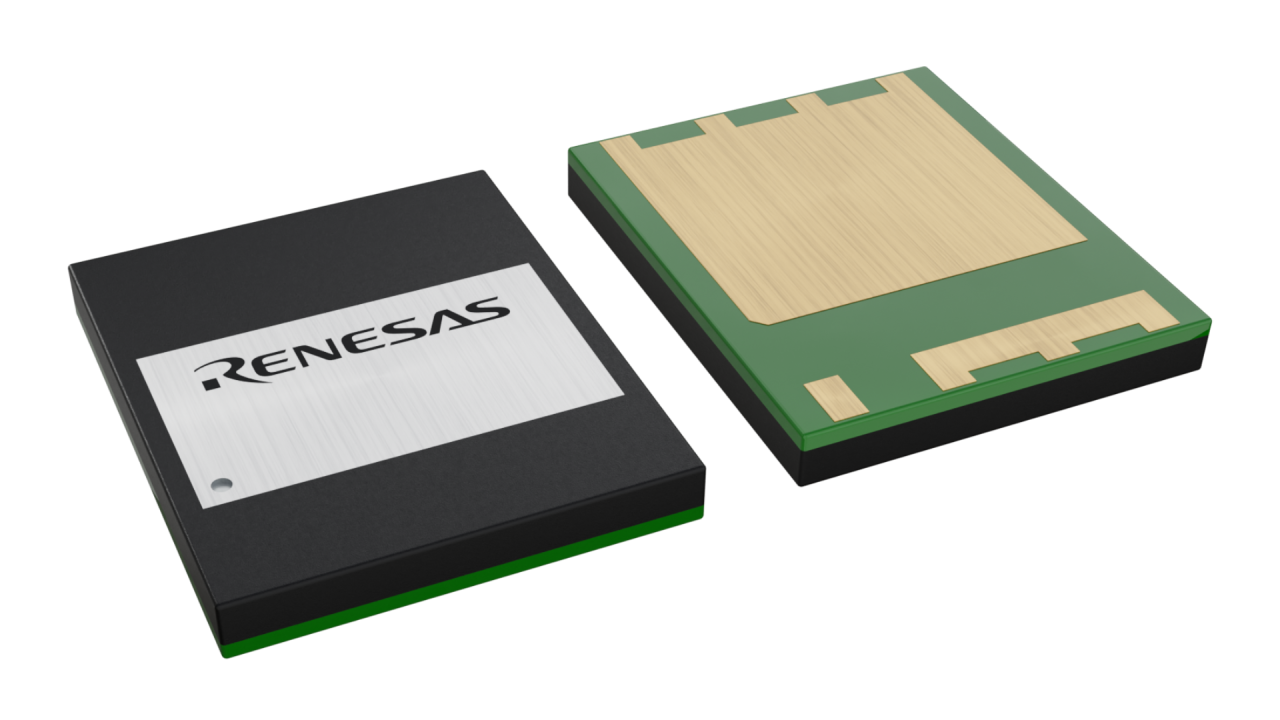 3D illustration featuring top and bottom views of FCLGA chip package with 8 lead count.