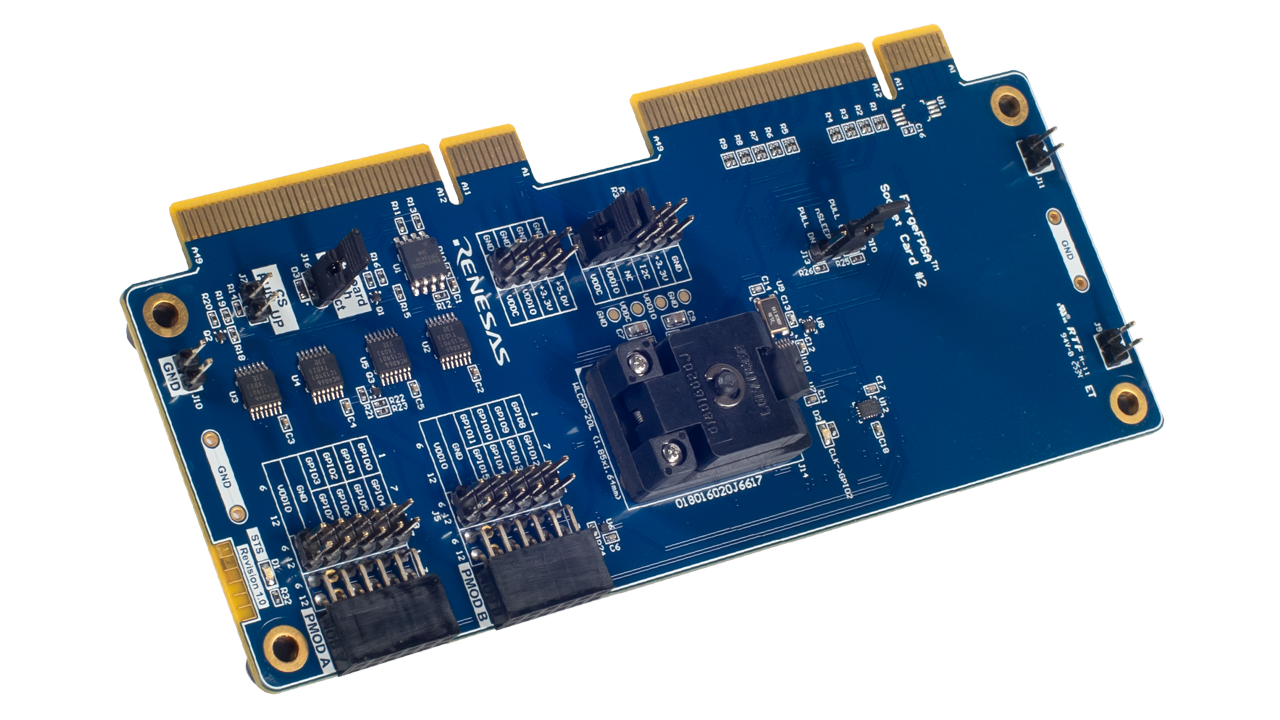 Photo of the ForgeFPGA Socket Card #2 board.