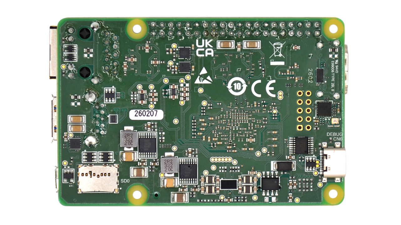 FPB-RZV2N board’s bottom view.