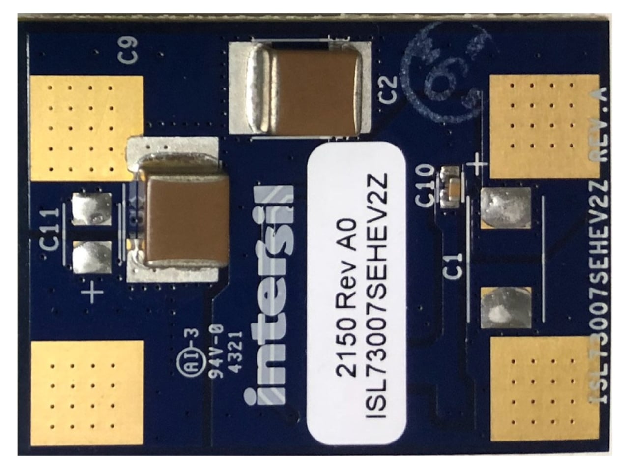 ISL73007SEHEV2Z Radiation Hardened 12VIN to 3.3V-1.2V Output Buck Regulator Evaluation Board - Bottom