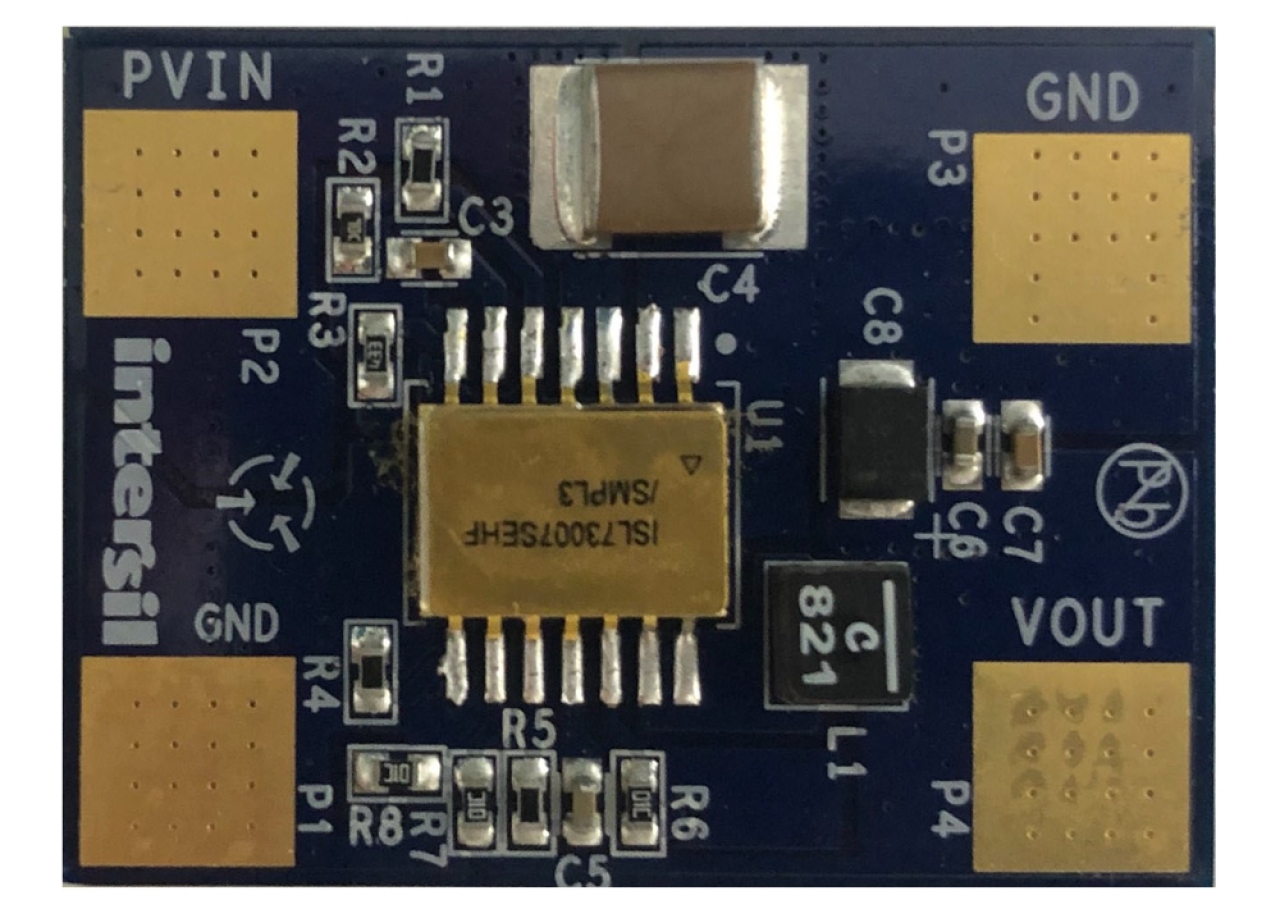 ISL73007SEHEV2Z Radiation Hardened 12VIN to 3.3V-1.2V Output Buck Regulator Evaluation Board - Top