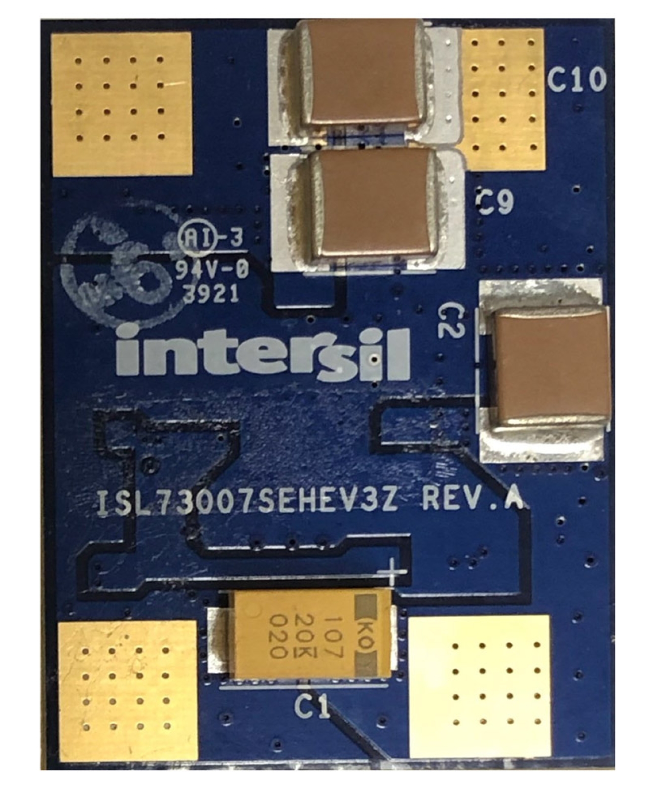 ISL73007SEHEV3Z Radiation Hardened 12VIN to 5V Output Buck Regulator Evaluation Board - Bottom