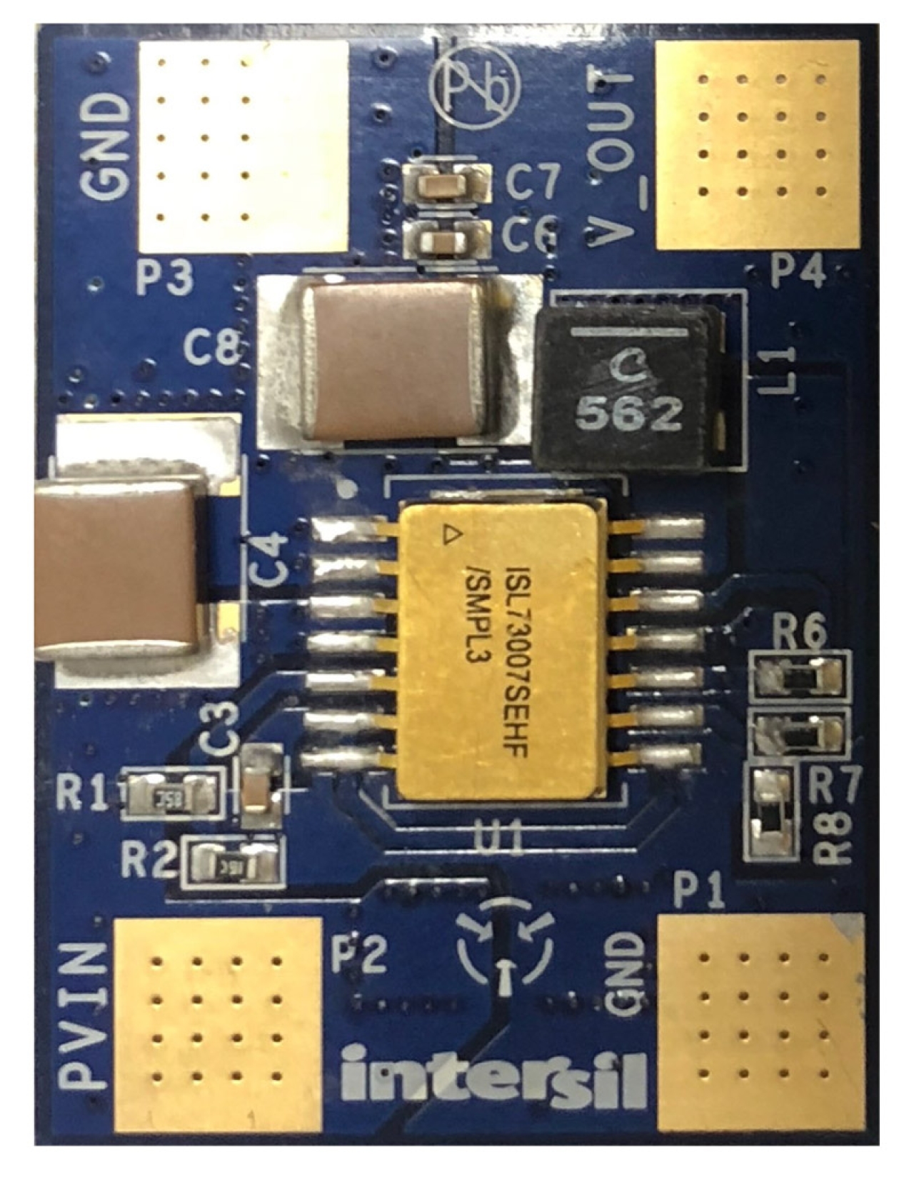 ISL73007SEHEV3Z Radiation Hardened 12VIN to 5V Output Buck Regulator Evaluation Board - Top