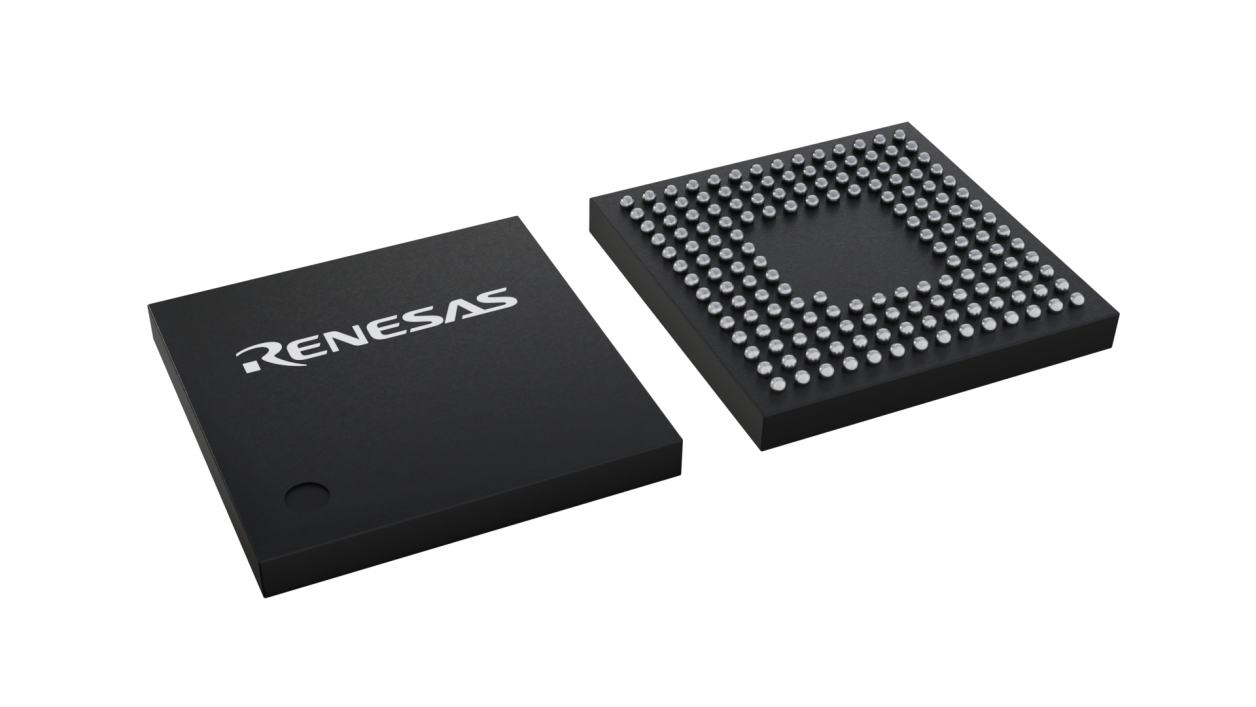 3D illustration featuring top and bottom views of LFBGA IC chip package with 161 lead count.