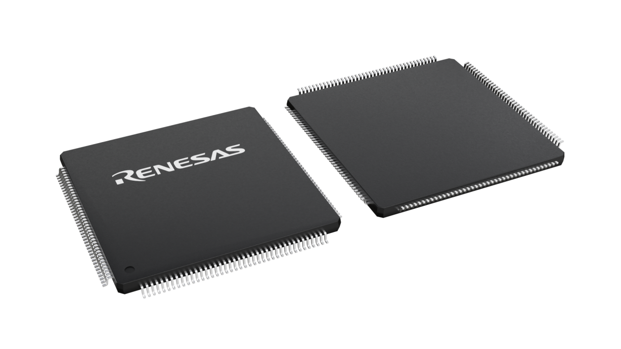3D illustration featuring top and bottom views of LQFP chip package with 160 lead count.