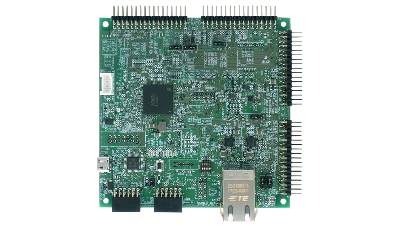MCB-RX74Mボードの表面。