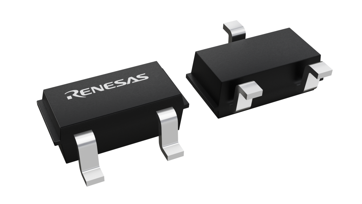 3D illustration featuring top and bottom views of MPAK chip package with 3 lead count.
