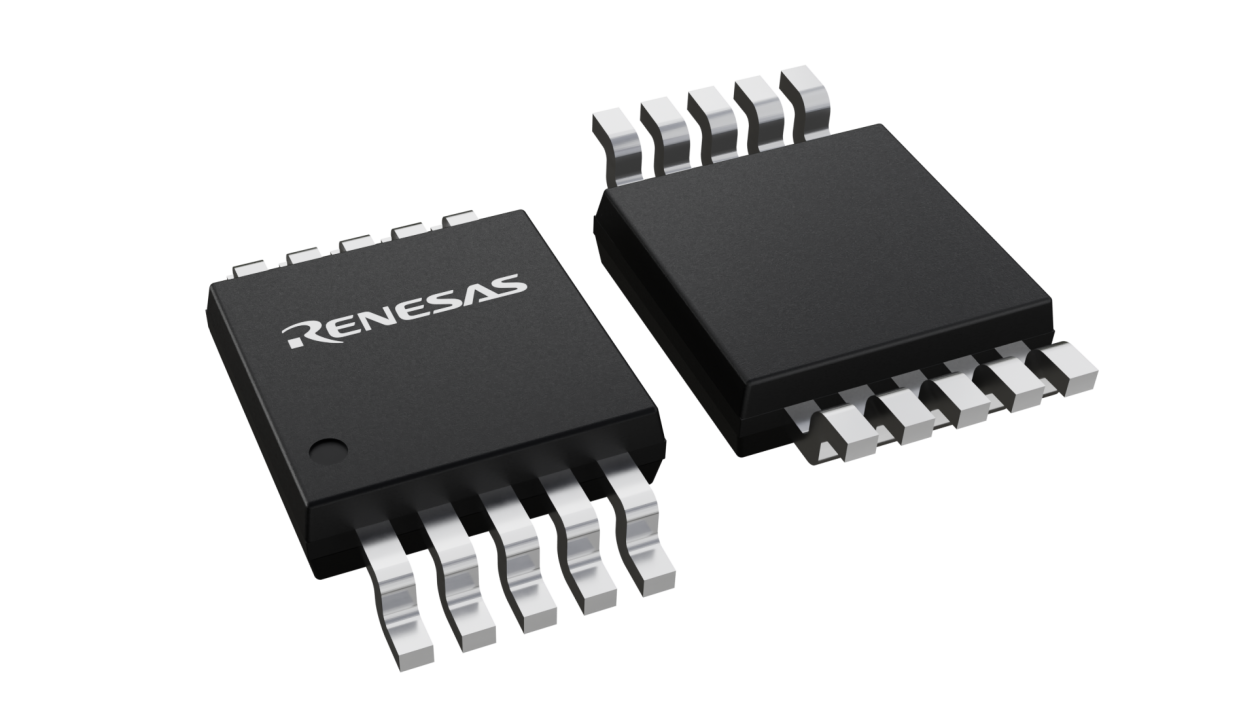 3D illustration featuring top and bottom views of MSOP chip package with 10 lead count.