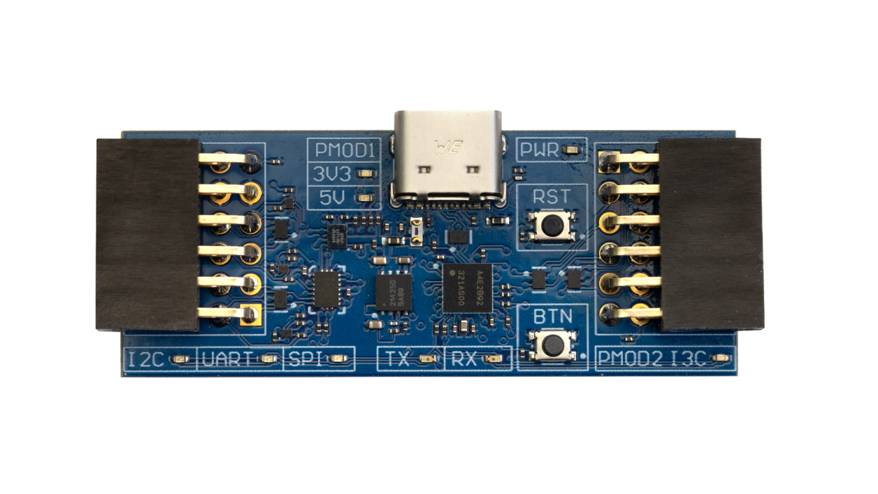 QCIOT-USB2SERDEMOZ デモボード - 前面