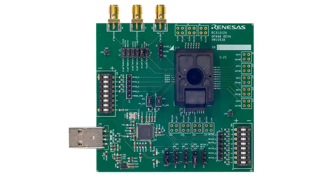 RC31312-PROG board’s top view.