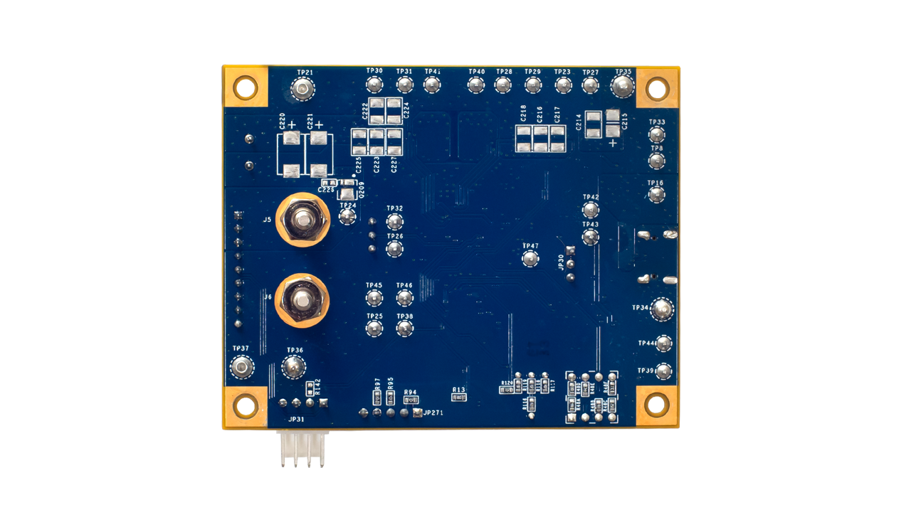 100W USB type-C battery System reference design board bottom view.