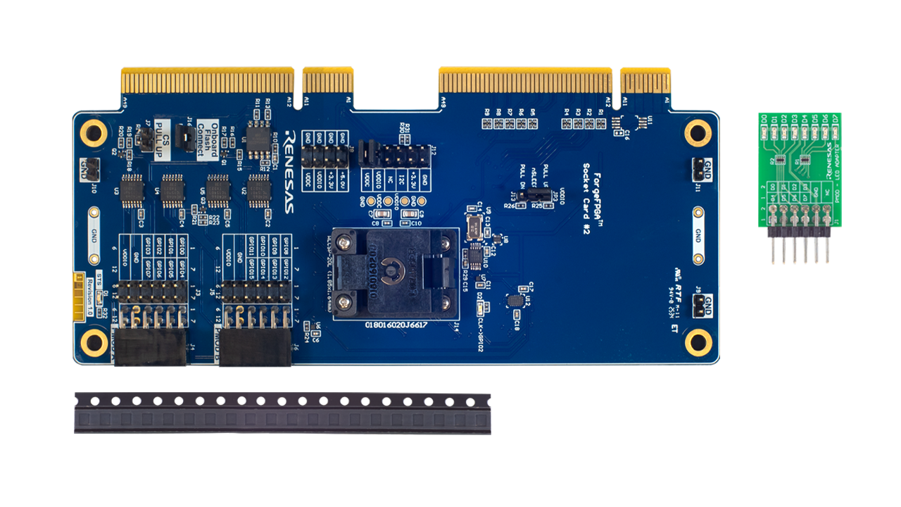 Photo of the ForgeFPGA SLG47910C Development Kit.