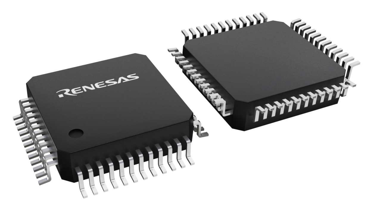 3D illustration featuring top and bottom views of TFQFP chip package with 48 lead count.