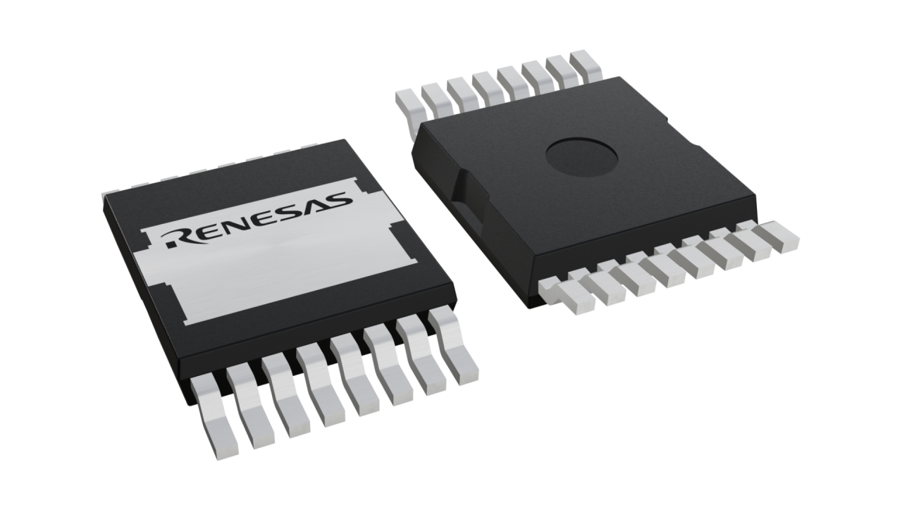 3D illustration featuring top and bottom views of TOLT chip package with 16 lead count.