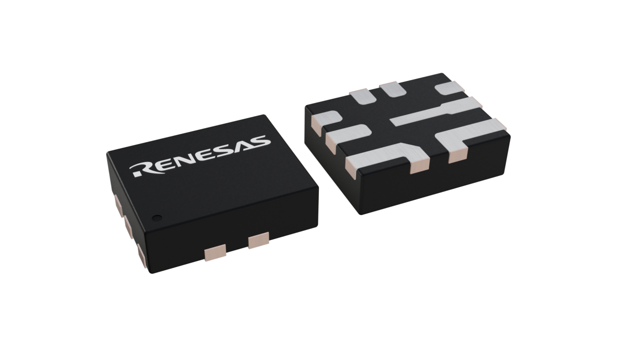 3D illustration featuring top and bottom views of TQFN chip package with 10 lead count.