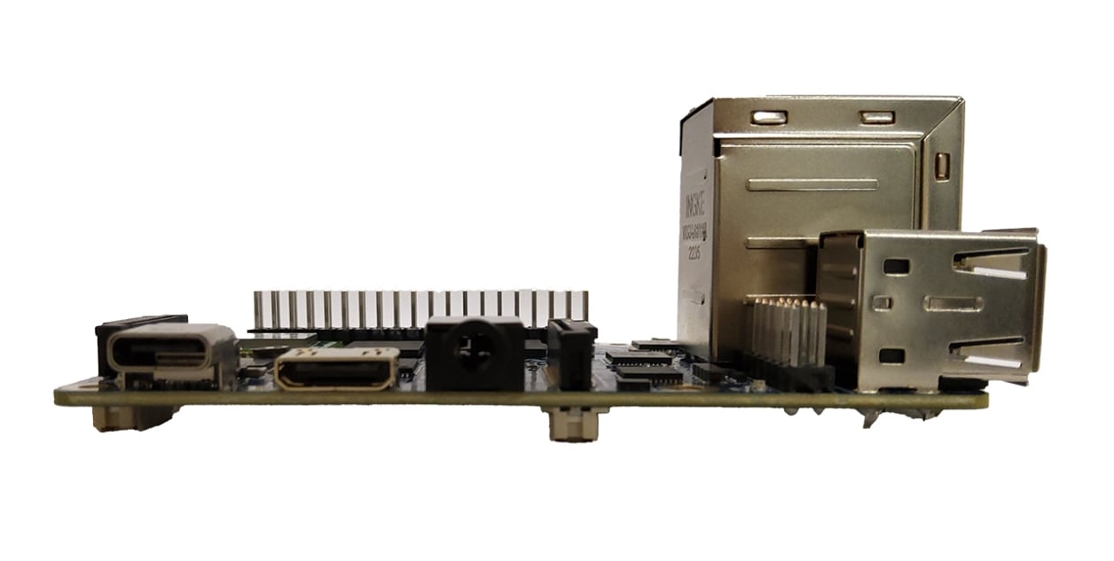 RZ/G2L-SBCボード - 側面図