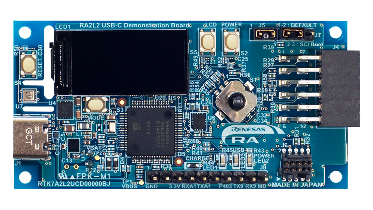 RTK7A2L2UCD00000BJ Reference Design Board - Top