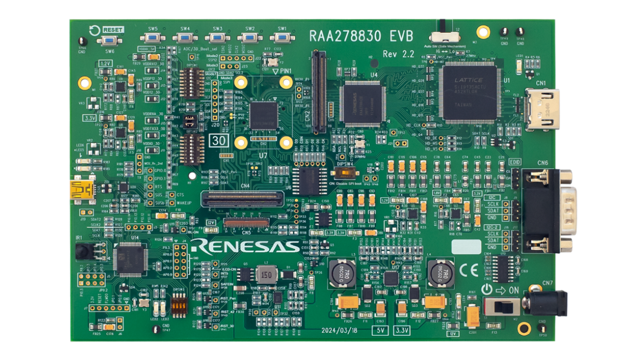 RTKA278830Dx0000BU 評価ボード - 前面