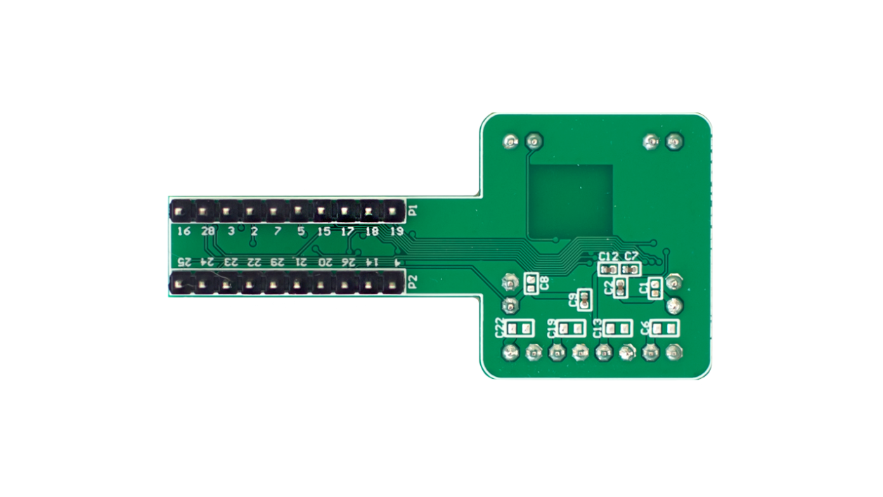 SLG46585M-DIP プロトタイピングボード - 底面