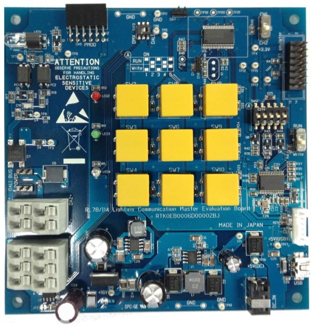 TCM-RL78I1A - RL78/I1A照明通信マスタ評価ボード TCM-RL78I1A