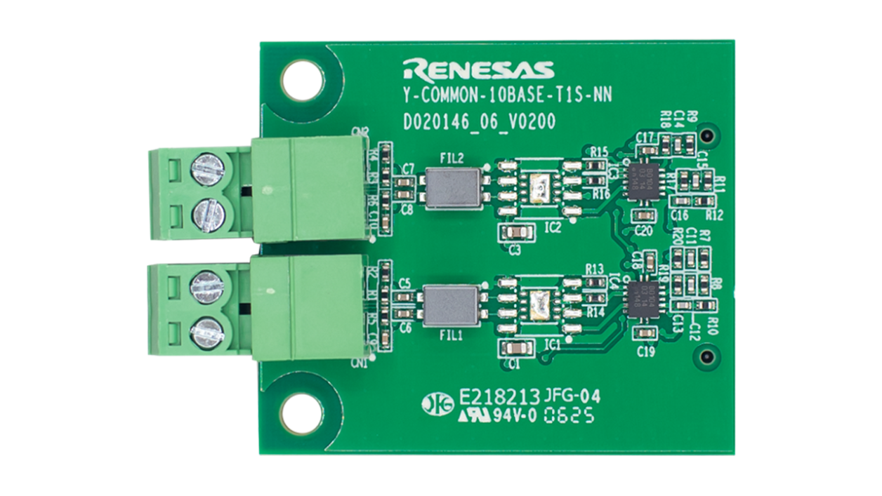 Y-RH850-10BASE-T1S-NN Evaluation Board - Top
