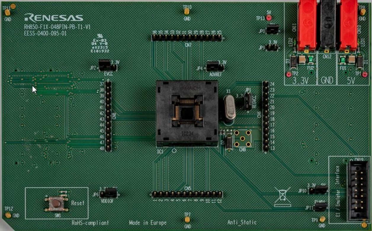 Y-RH850-F1X-048PIN-PB-T1-V1 - RH850/F1x 48pin Piggyback Board of