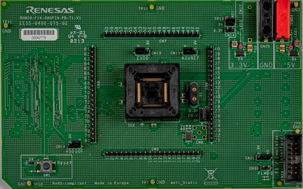 Y-RH850-F1X-080PIN-PB-T1-V1 - RH850/F1x 80pin Piggyback Board of