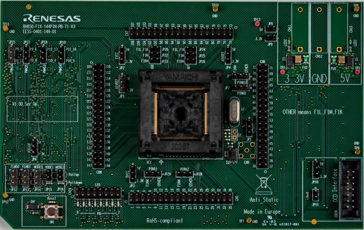 Y-RH850-F1X-144PIN-PB-T1-V3 - RH850/F1x 144pin Piggyback Board of