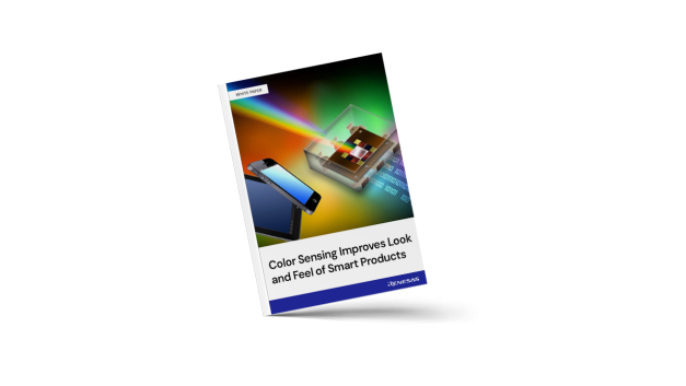 Ambient light color sensing whitepaper promo literature cover.