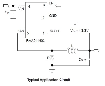 RAA211403 Application Circuit