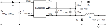 RAA223012 - Typical Buck Application Circuit