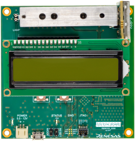 RTD120D-EVK - CO2 Detector Board (top view)