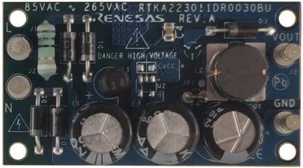 RTKA223011DR0030BU High Voltage Buck Converter Demonstration Board - Top