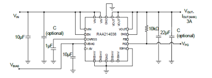 RAA214038 Typical Application Schematic