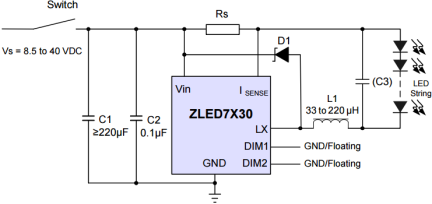 ZLED7030 - Application Circuit